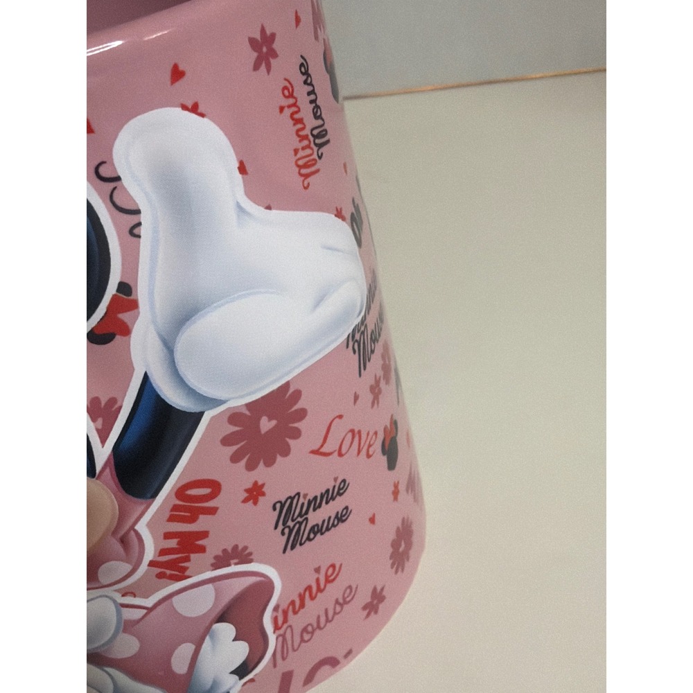 Disney Minnie Mouse Pink Coffee Mug Jerry Leigh Oh My Love Polka Dot Ceramic Cup - Picture 4 of 10